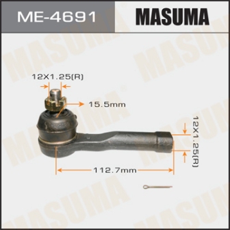 Наконечник рулевой тяги Masuma ME-4691 out BLUEBIRD U12
