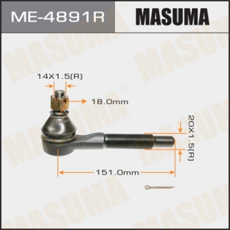 Наконечник рулевой тяги Masuma ME-4891R out Safari Y61 LH