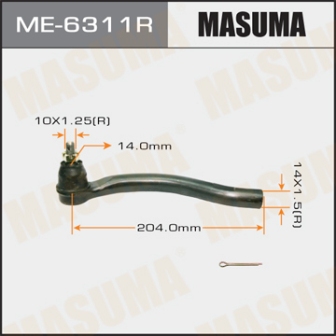 Наконечник рулевой тяги Masuma ME-6311R ACCORD CL7