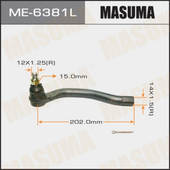 Наконечник рулевой тяги Masuma ME-6381L CIVIC FD1 FD3