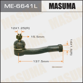 Наконечник рулевой тяги Masuma ME-6641L LEGACY BC2