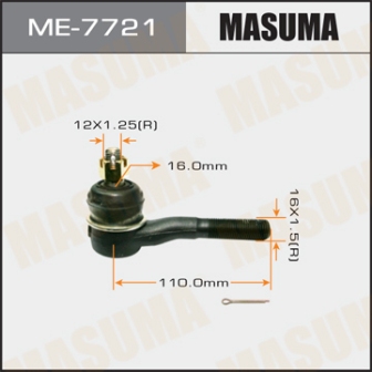Наконечник рулевой тяги Masuma ME-7721 out V2V W V3V W V4V W K96W K77T