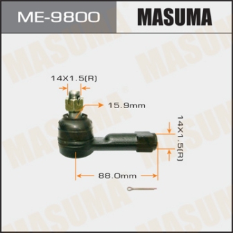 Наконечник рулевой тяги Masuma ME-9800 out LITEACE CM4 YM4