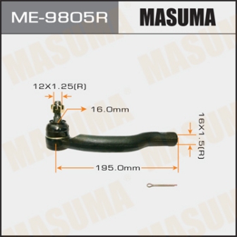 Наконечник рулевой тяги Masuma ME-9805R RAV4 ACA3 RH