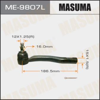 Наконечник рулевой тяги Masuma ME-9807L AURIS NZE15 ZRE15 LH