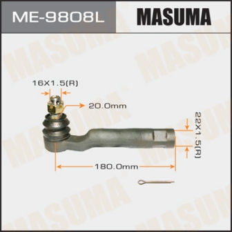 Наконечник рулевой тяги Masuma ME-9808L LAND CRUISER UZJ200 LH