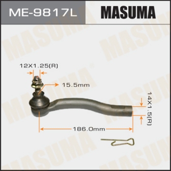 Наконечник рулевой тяги Masuma ME-9817L PRIUS.ZVW30 35.LEXUS.CT200H LH