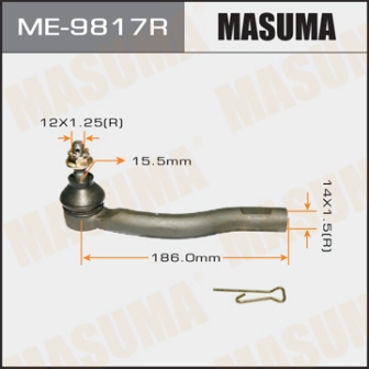 Наконечник рулевой тяги Masuma ME-9817R PRIUS.ZVW30 35.LEXUS.CT200H RH