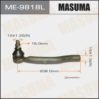 Наконечник рулевой тяги Masuma ME-9818L CAMRY HYBRID AVV50 ACV51 LH