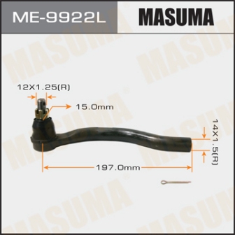 Наконечник рулевой тяги Masuma ME-9922L CIVIC R18Z FB8 12- LH
