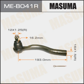 Наконечник рулевой тяги Masuma ME-B041R PAJERO V83W