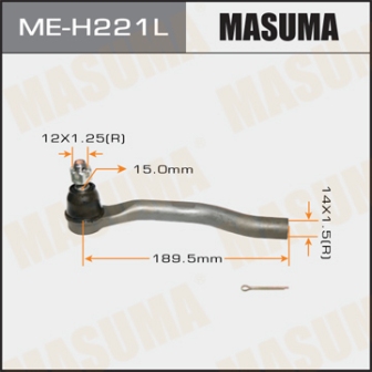 Наконечник рулевой тяги Masuma ME-H221L CIVIC 06-