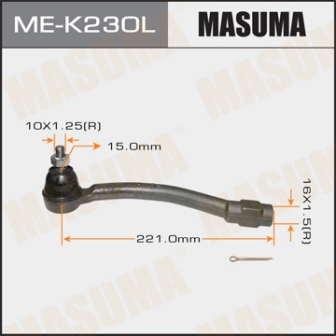 Наконечник рулевой тяги Masuma ME-K230L HYUNDAI KIA I30 CEED 12- LH