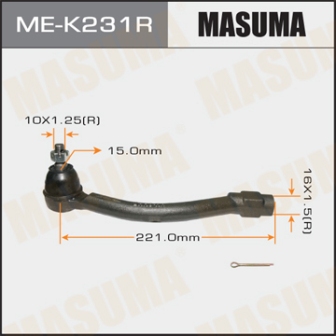 Наконечник рулевой тяги Masuma ME-K231R HYUNDAI KIA I30 CEED 12- RH