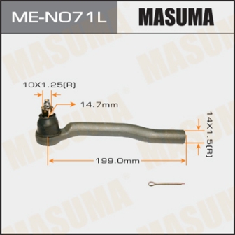 Наконечник рулевой тяги Masuma ME-N071L MICRA K12E LH