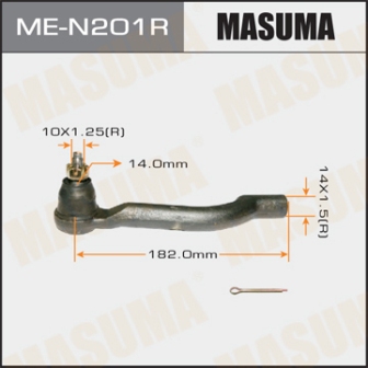 Наконечник рулевой тяги Masuma ME-N201R X-TRAIL QASHQAI T31 J10E RH