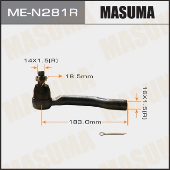 Наконечник рулевой тяги Masuma ME-N281R PATHFINDER NAVARA R51M D40M RH
