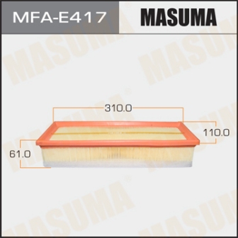 Воздушный фильтр Masuma   MFA-E417  PEUGEOT 206,207,307,308,3008 V1600   04-