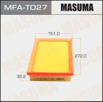 Воздушный фильтр Masuma   MFA-T027  C-HR, CAMRY  ZGX10L, AXVH71L