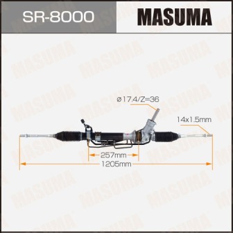 Рейка рулевая Masuma SR-8000 FORESTER S11LHD (левый руль, ГУР)