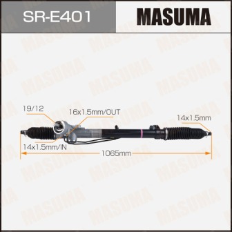 Рейка рулевая Masuma SR-E401 AUDI A6 96-LHD (левый руль, ГУР)
