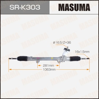 Рейка рулевая Masuma SR-K303 KIA SOUL II 13-LHD (левый руль)