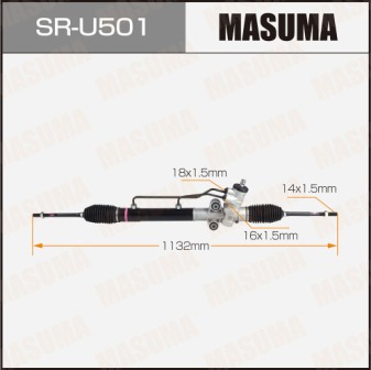 Рейка рулевая Masuma SR-U501 CHEVROLET NUBIRA, OPTRA 03-LHD (левый руль, ГУР)