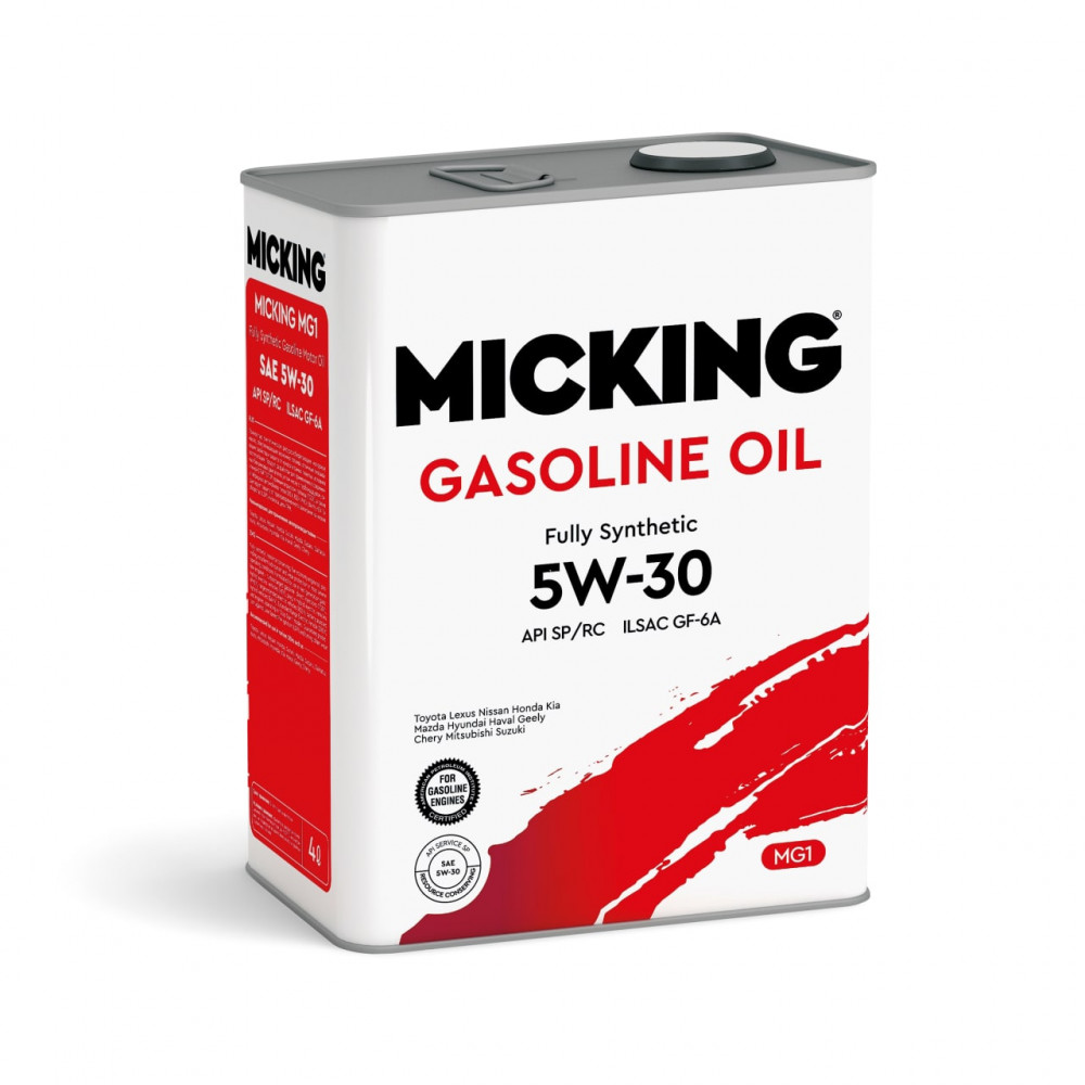 MICKING M2128 Моторное масло MG1 5W-30 синтетическое API SP/RC для бензиновых двигателей 4л