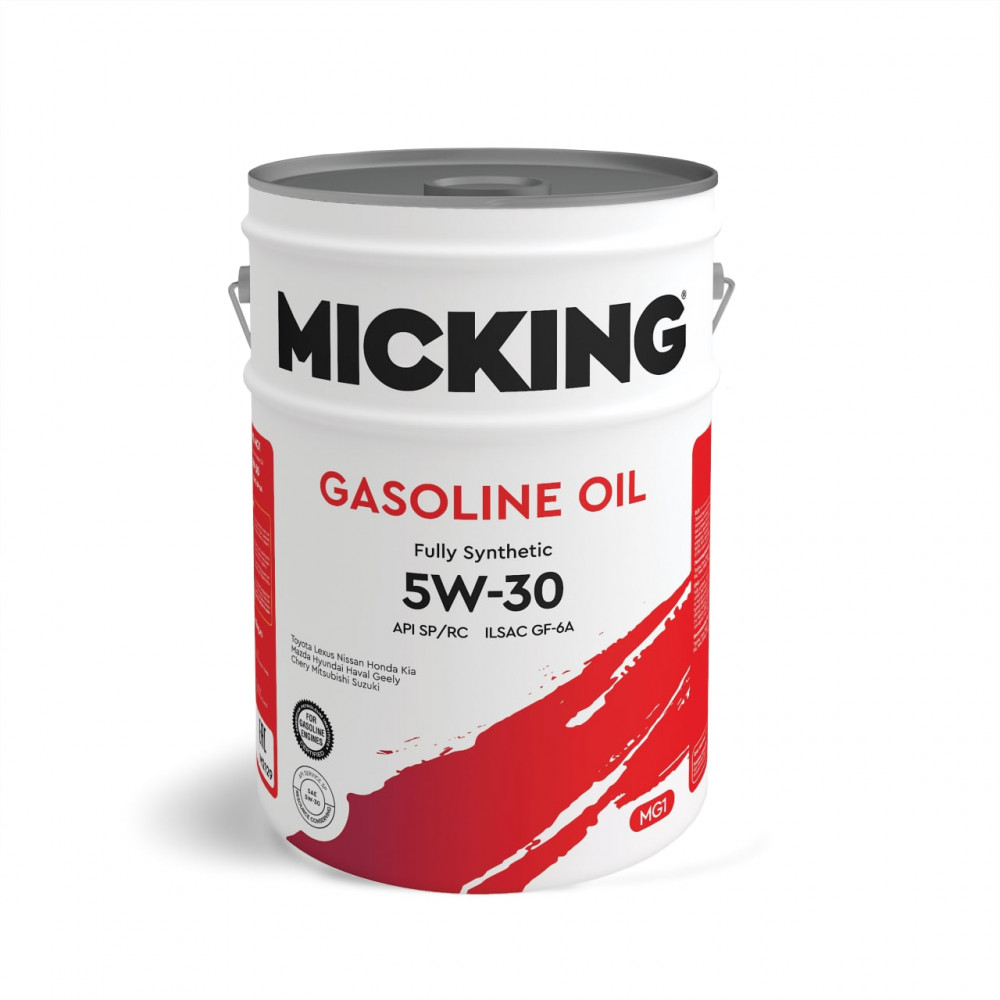 MICKING M2129 Моторное масло MG1 5W-30 синтетическое API SP/RC для бензиновых двигателей 20л