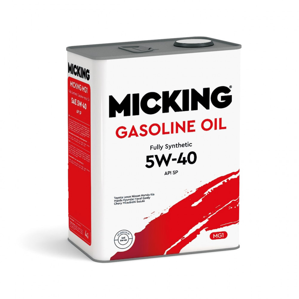 MICKING M2134 Моторное масло MG1 5W-40 синтетическое API SP для бензиновых двигателей 4л