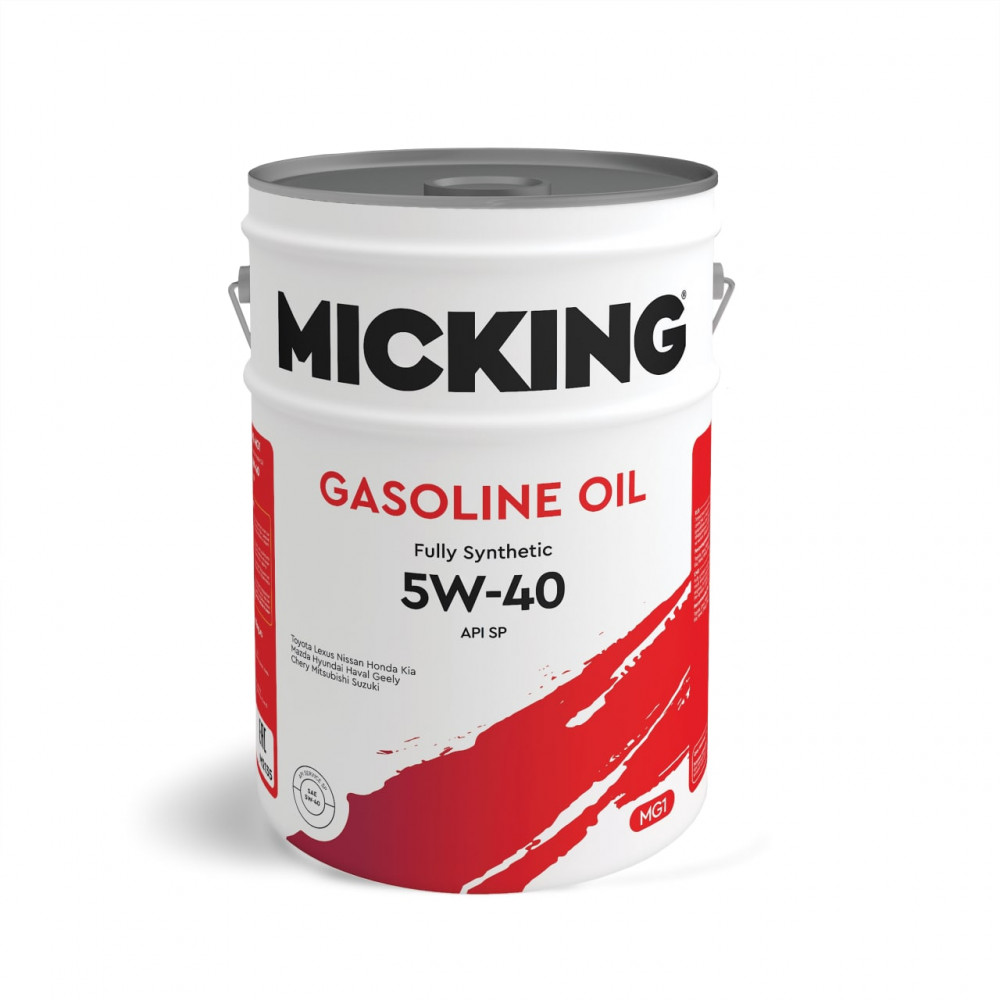 MICKING M2135 Моторное масло MG1 5W-40 синтетическое API SP для бензиновых двигателей 20л