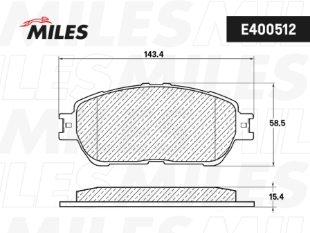 MILES E400512 Колодки тормозные