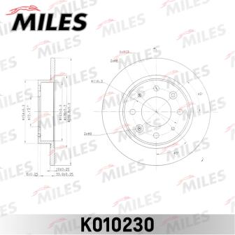 MILES K010230 Диск тормозной
