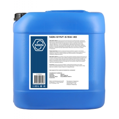 NGN V172085812 5W-40 SYNT-S SL/CF 20л полусинтетическое моторное масло