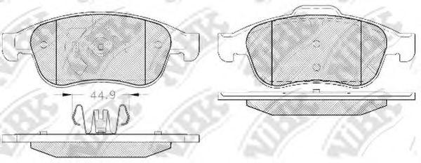 Колодки передние (RENAULT DUSTER +ABS, FLUENCE, MEGANE III) PN0551 NIBK