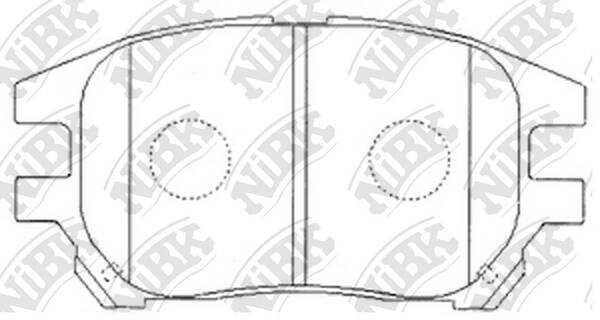 Колодки тормозные дисковые LEXUS RX 2000-2003 PN1481 NIBK