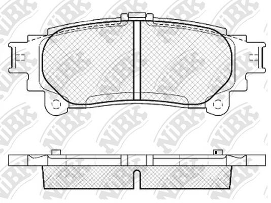 Колодки тормозные дисковые LEXUS RX 2008-2015 PN1846 NIBK