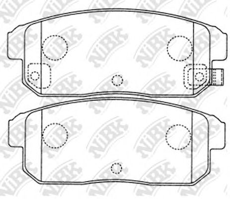 Колодки тормозные дисковые NISSAN PRIMERA 2002 PN2467 NIBK