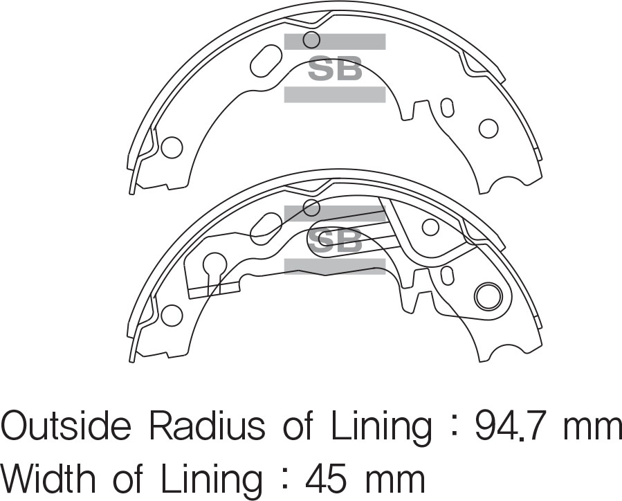 Колодки ст. тормоза HYUNDAI COUNTY-HD65-72-78 SA159 SANGSIN