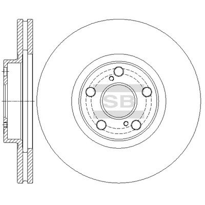 Диск тормозной TOYOTA AVENSIS 1.6-2.4 03- передний вент. SD4046 SANGSIN