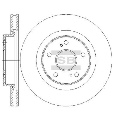 Диск тормозной SUZUKI GRAND VITARA 05- передний вент. SD4801 SANGSIN