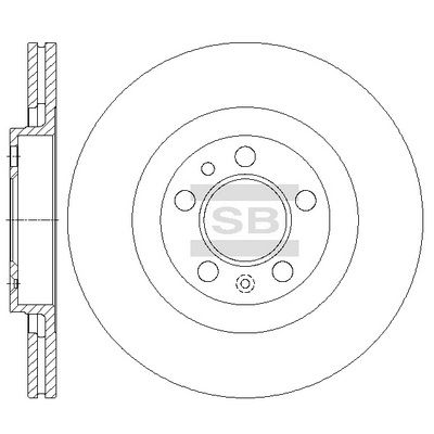 Диск тормозной передний SKODA OCTAVIA (1U) SD5403 SANGSIN