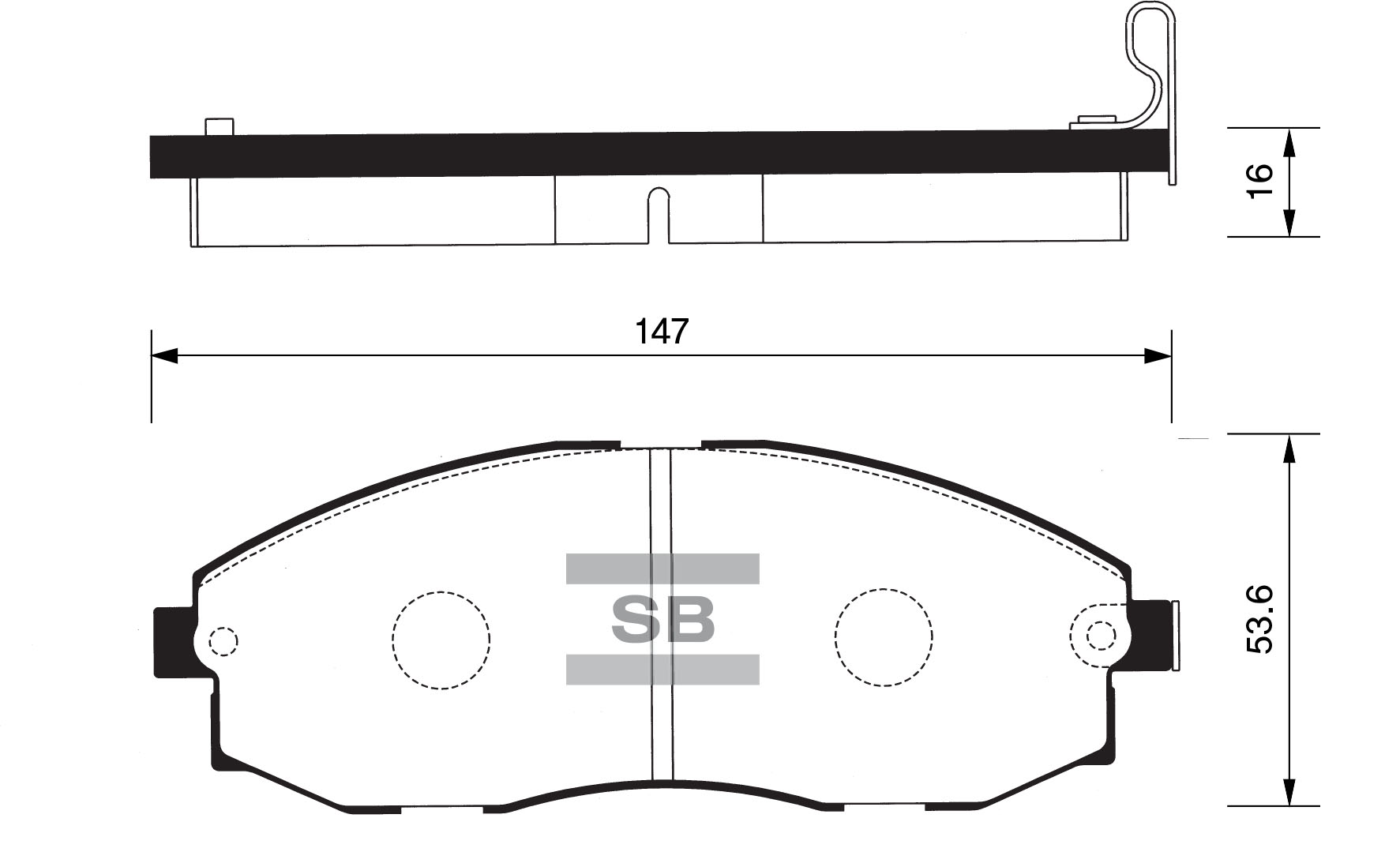 Тормозные колодки дисковые Hyundai H1-Starex 2.4-2.5TD 97 SP1099 SANGSIN