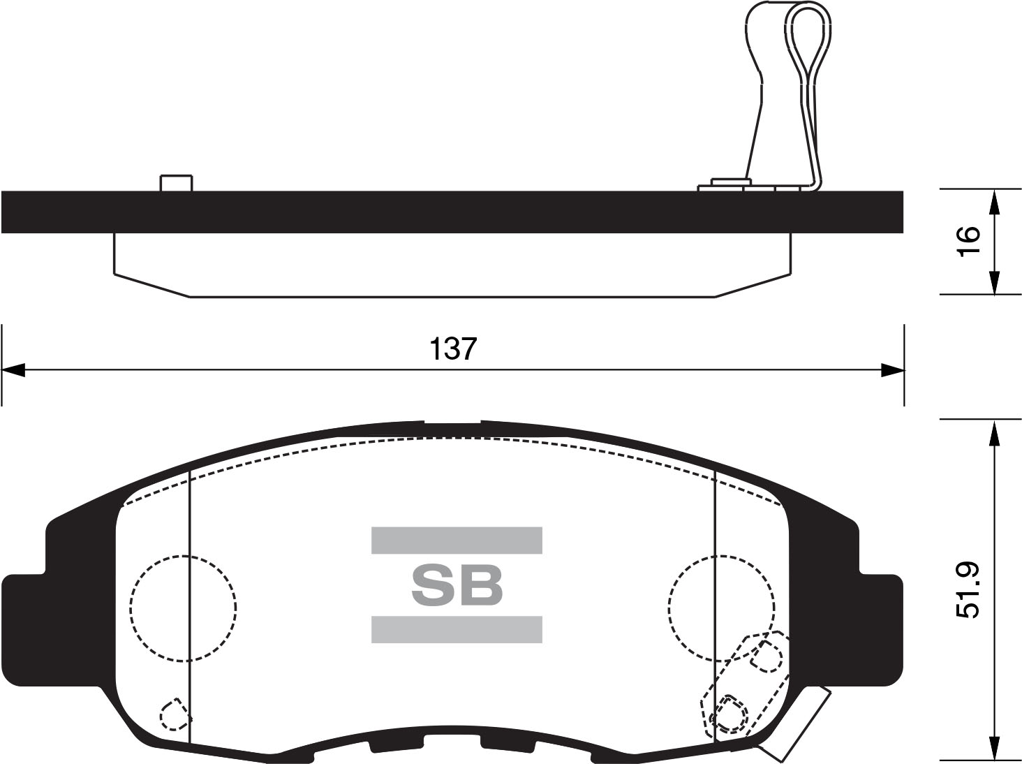 Тормозные колодки дисковые Honda Accord all 90-93-CR-V 2.0i 02 SP1231 SANGSIN