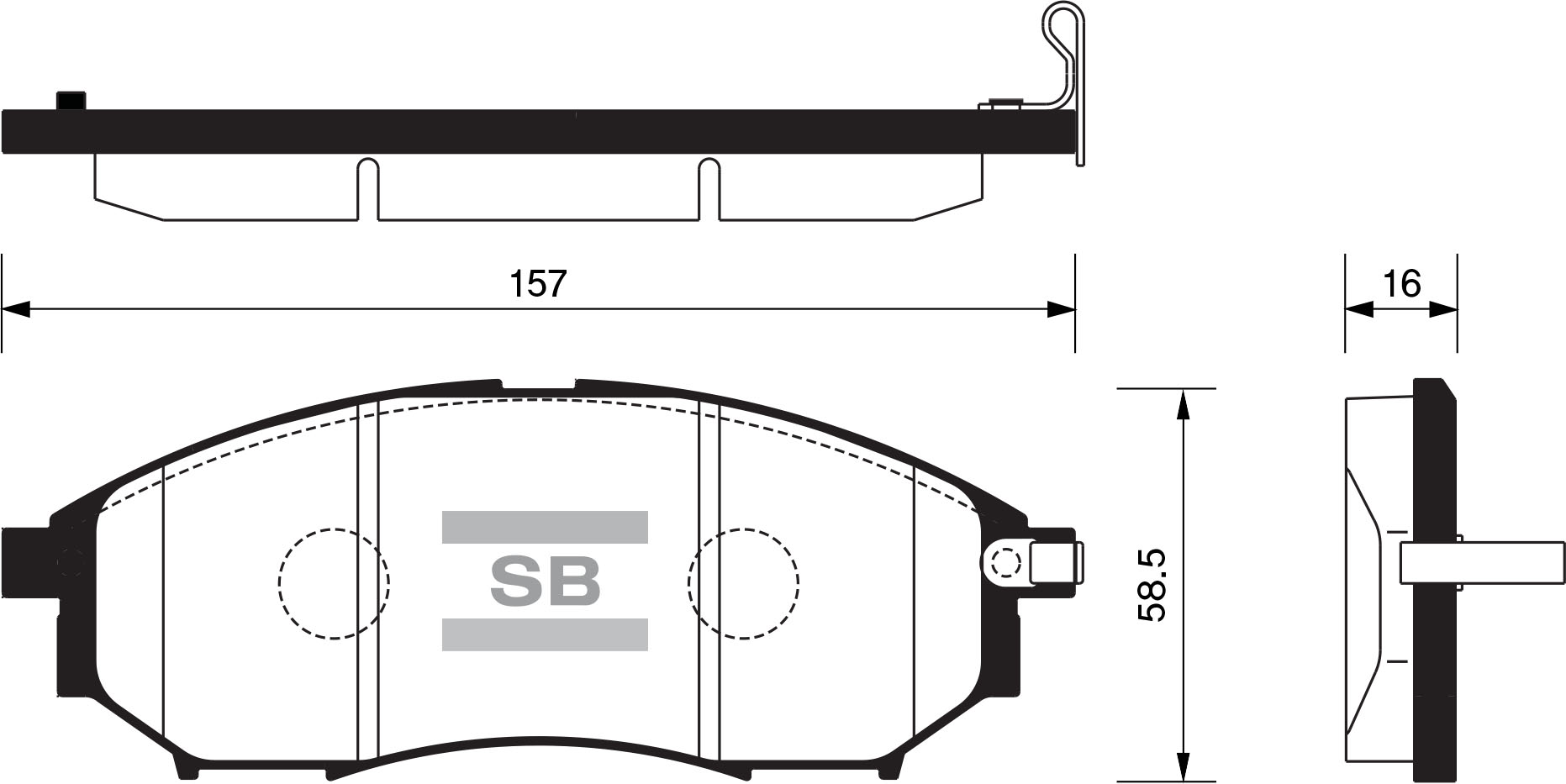 Колодки тормозные NISSAN MURANO-PATHFINDER-QASHQAI-RENAULT KOLEOS передние SP1249 SANGSIN