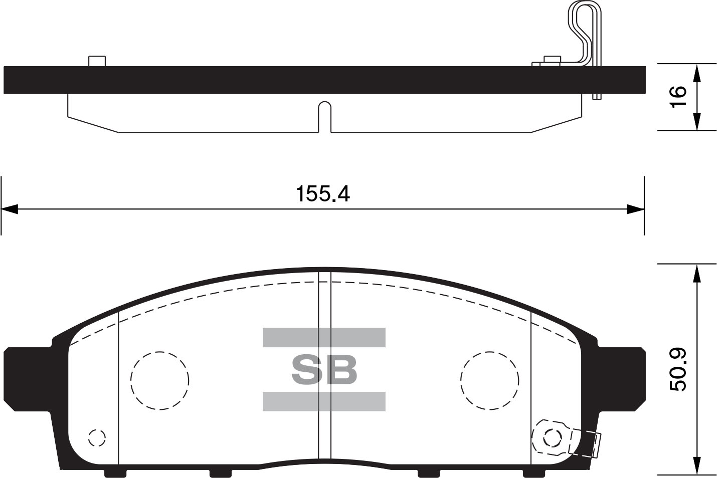 Колодки передние MITSUBISHI L200 05- SP1361 SANGSIN