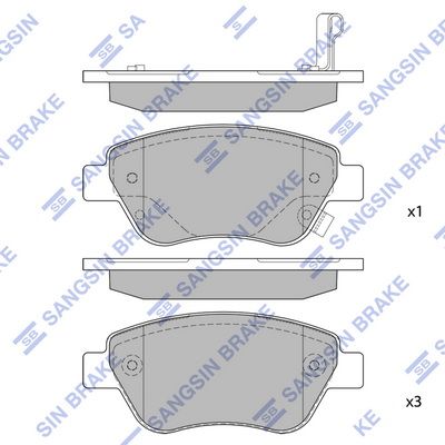 Колодки тормозные OPEL CORSA D 06 передние SP1810 SANGSIN