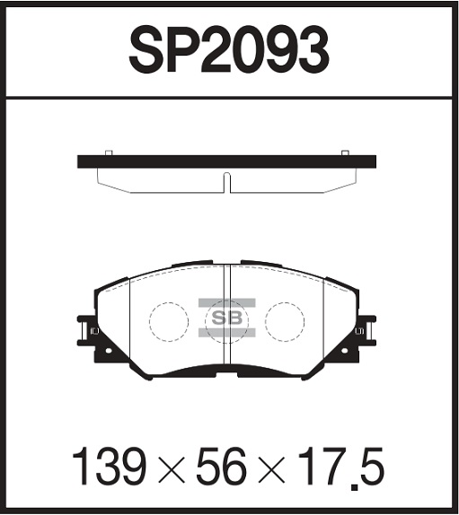 Колодки тормозные TOYOTA AURIS 1.4-1.6 07--COROLLA 1.4 07--RAV 4 06- передние SP2093 SANGSIN