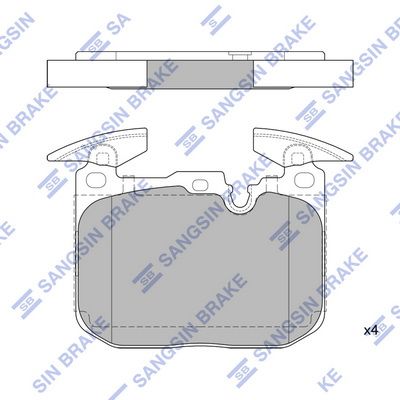 Колодки тормозные дисковые BMW F20-F30 1.4-3.0-2.0d 11 SP2402 SANGSIN