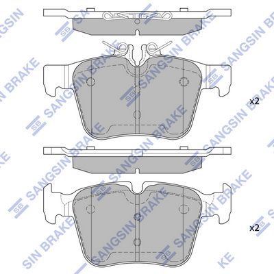 Колодки тормозные дисковые MB W205-S205 1.6-2.0-2.1D 13 SP4002 SANGSIN